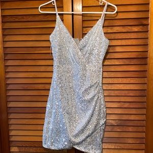 Sparkly silver party dress